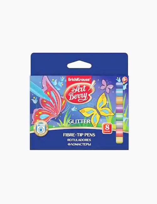 Set carioci, ErichKrause, Artberry Glitter, 8 culori