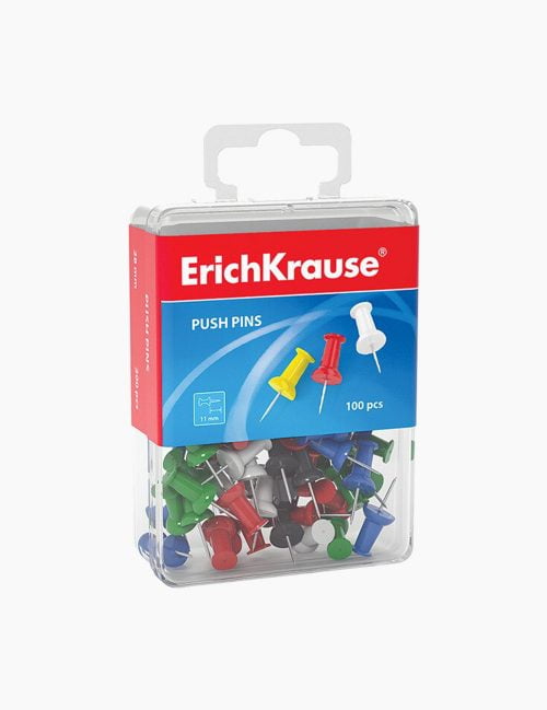 Pioneze panou pluta, ErichKrause, 100 bucati asortate
