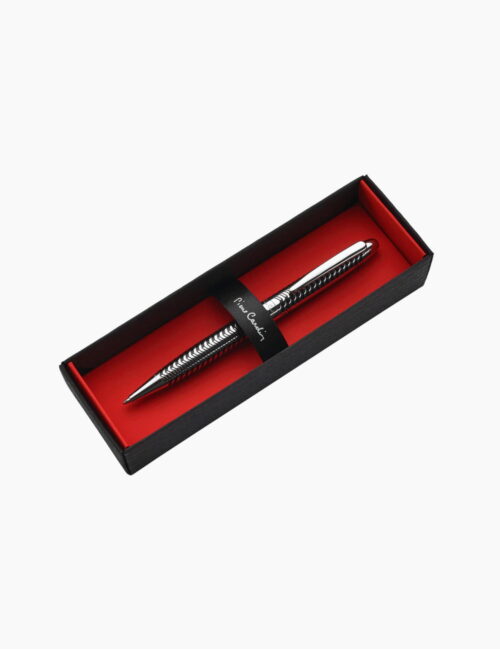 Pix cu bila, Pierre Cardin, Elodie, 0,7 mm, negru/argintiu