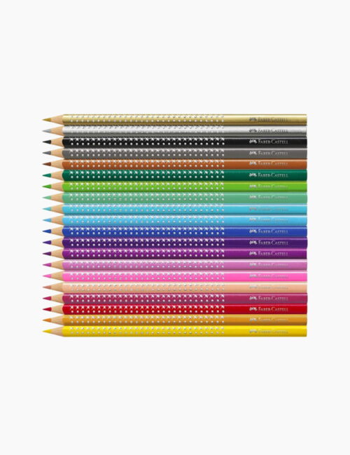 Set cadou, Faber Castell, 20 creioane colorate + ascutitoare