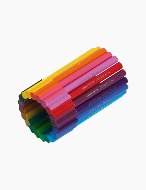 Set carioci cu clip, Carioca Faber, Connector, 60 culori