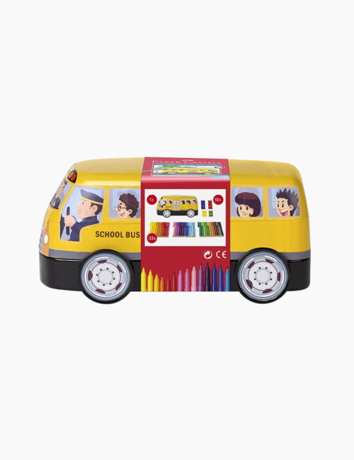 Set carioci cu clip, Faber Castell, Autobuz, 33 culori