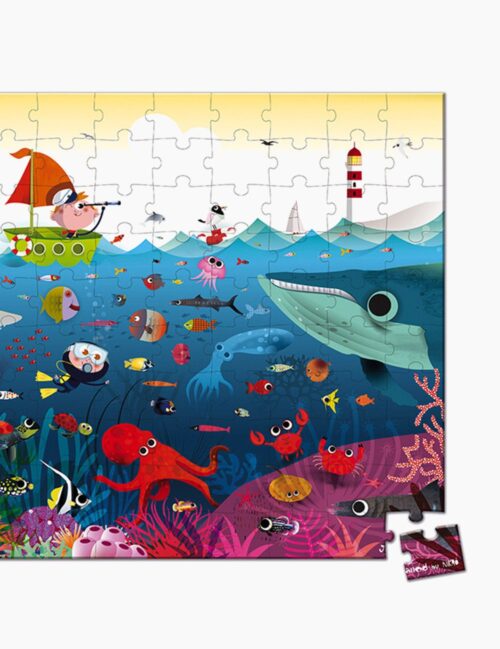 Puzzle lumea subacvatica, Janod, 100 piese