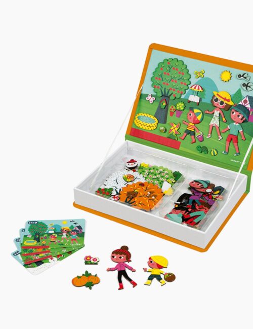 Joc educativ, Janod, cu piese magnetice, 4 anotimpuri, 3 ani+