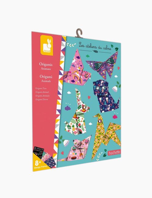 Set creativ origami, Janod, animale, cu 24 coli hartie
