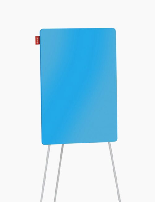 Flipchart Memoboards, sticla, 70 x 100 x 180 cm, albastru