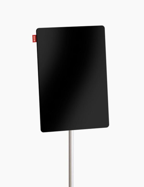 Flipchart Memoboards, sticla, cu roti, 70 x 100 x 180 cm, negru