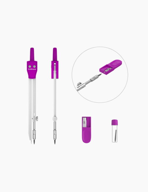 Trusa compas, ErichKrause, S-Cool, 3 piese