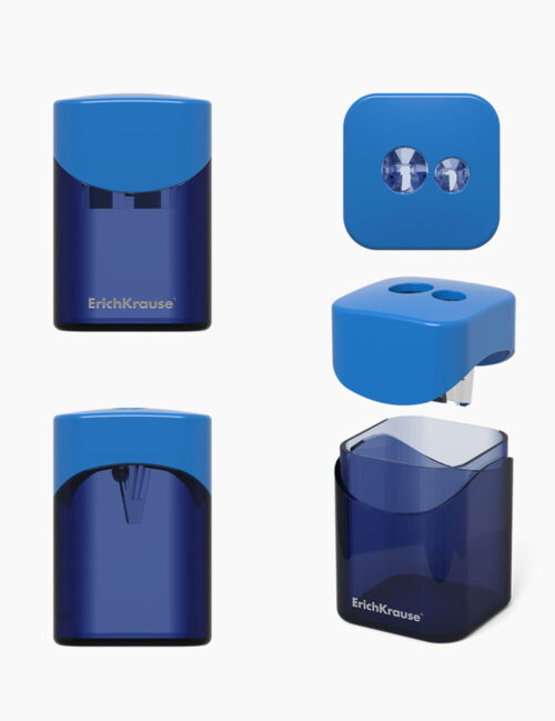 Ascutitoare Dubla ErichKrause, Wave Cu Colector, din Plastic