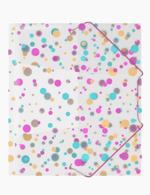 Mapa Plastic ErichKrause A5+, Dots, Cu Elastic