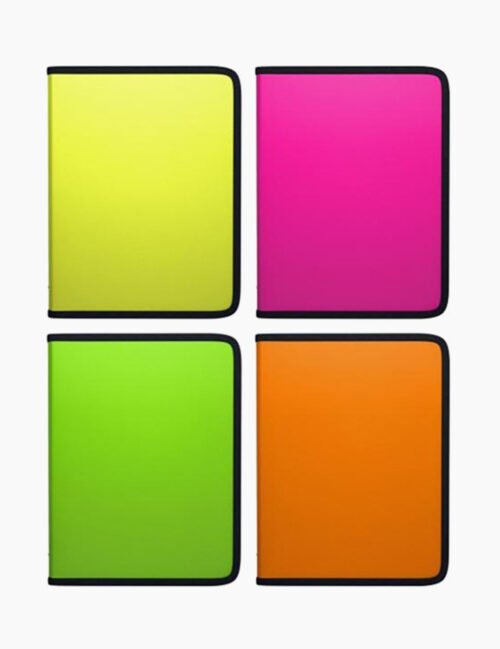 Mapa Plastic ErichKrause A5+, Glance Neon, Cu Fermoar, Texturat Diagonala