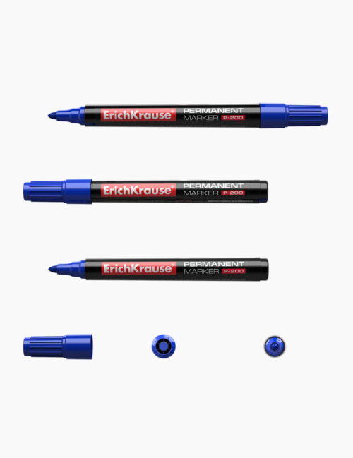 Marker Permanent ErichKrause P200, 0.8-2.2 mm, Albastru