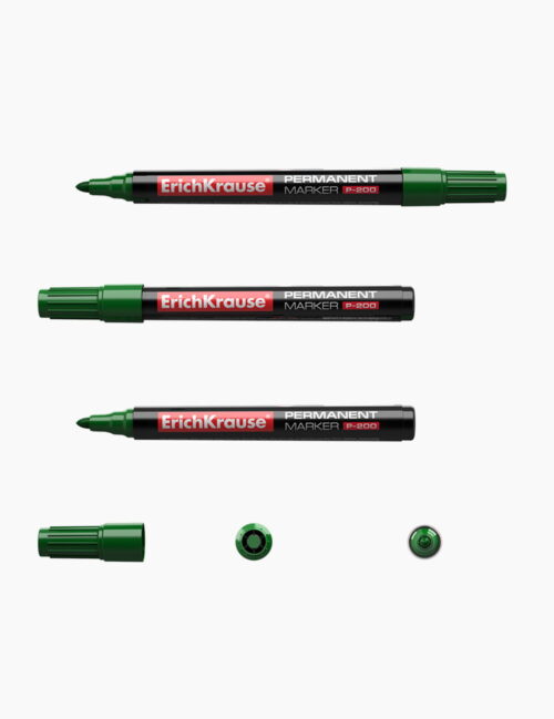 Marker Permanent ErichKrause P200, 0.8-2.2 mm, Verde