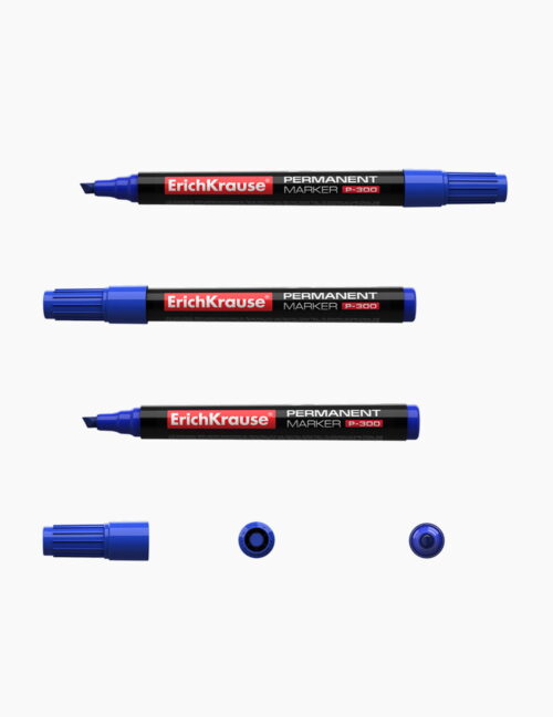 Marker Permanent ErichKrause P300, 0.5-4.6 mm, Albastru