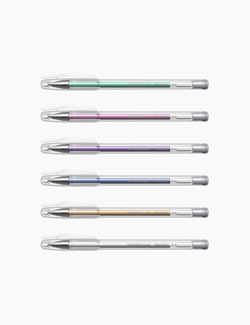 Pix Cu Gel ErichKrause, Metallic 0.8 Mm, 6 Culori/Set