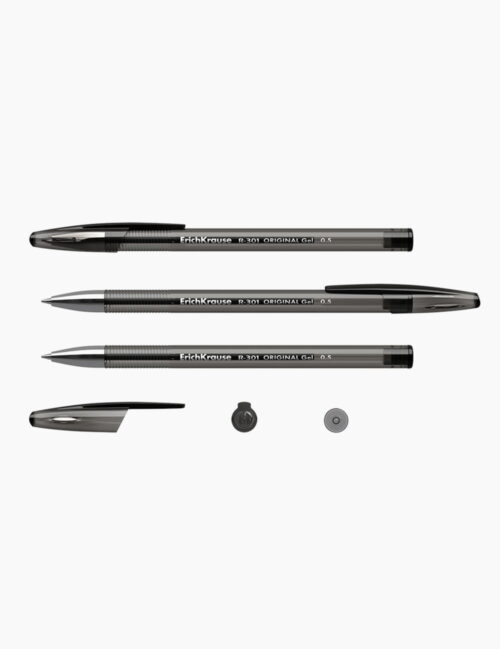 Pix Cu Gel ErichKrause, R301 Original, 0.5 Mm, Negru 3 culori/set