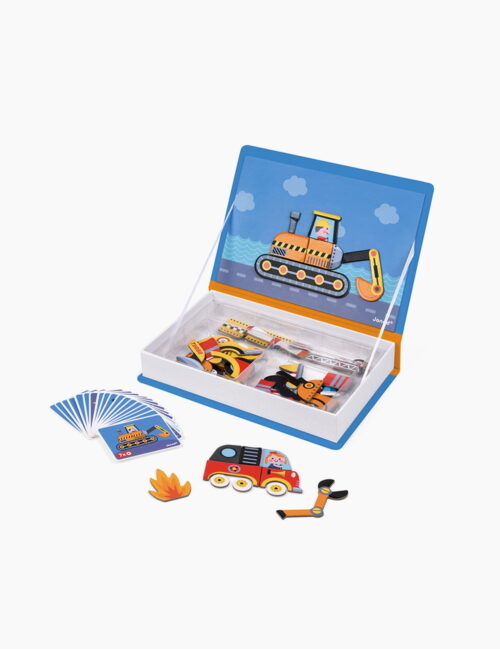 Joc educativ, Janod, Autovehicule, cu piese magnetice, 3 ani+