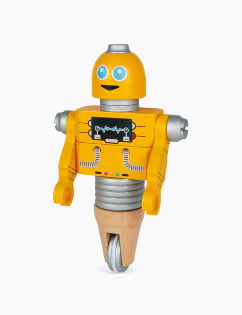 Set de constructie, Janod, Roboti, din lemn, 2 ani+