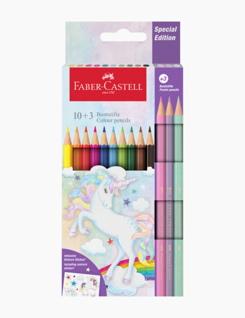 Creioane Colorate, Faber Castell, Unicorni, 10+3, Culori