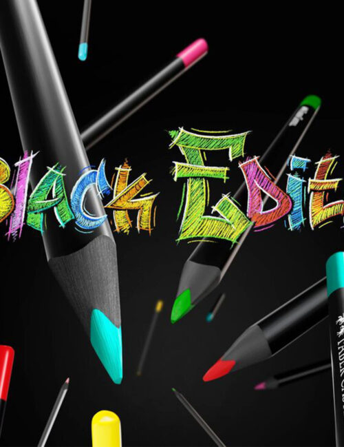Creioane Colorate, Faber Castell, Black Edition, 12/set