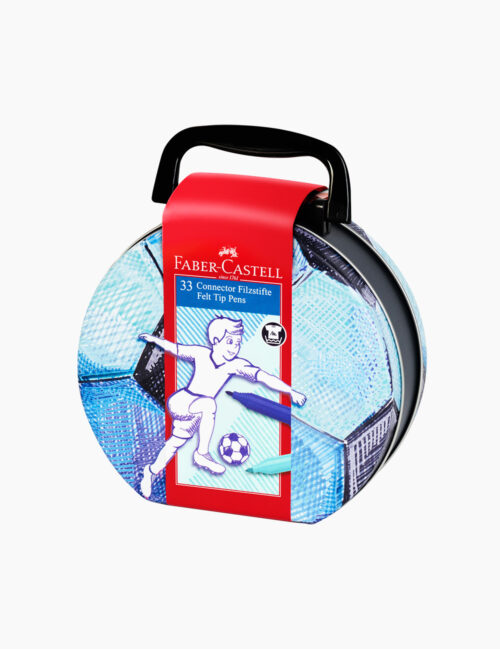 Set Carioci cu Clips, Faber Castell, 33/set, Cutie Fotbal