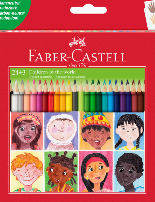 Creioane Colorate, Faber Castell, Children, 24+3 Culori