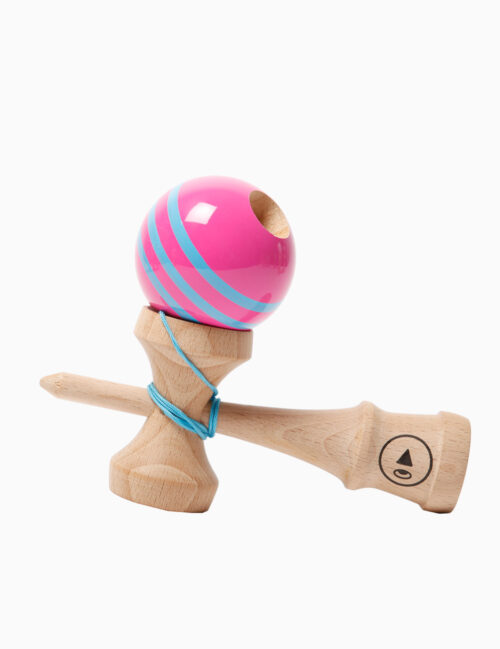 Kendama Play Pro X, Triple Stripes, Glossy, Pink Lagoon