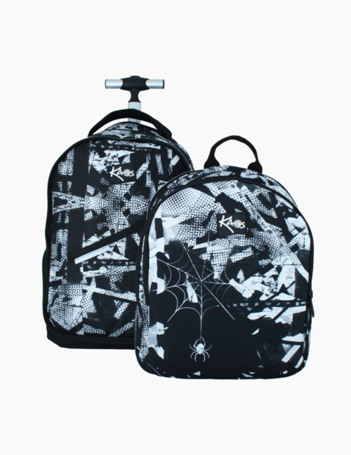 Ghiozdan Troler Kaos, 2 In 1, Dreamer, Ergonomic, 4 Compartimente