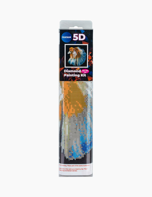 Kit 5D Mozaic cu Diamante, Centrum, Pestisor Auriu, 30x30 cm