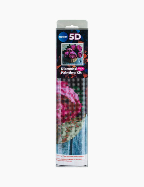Kit 5D Mozaic cu Diamante, Centrum, Bujori, 30x30 cm