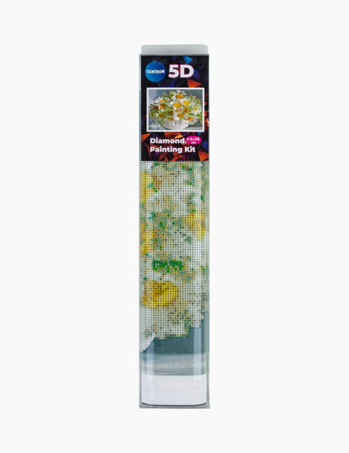 Kit 5D Mozaic cu Diamante, Centrum, Vaza cu Flori, 40x50 cm