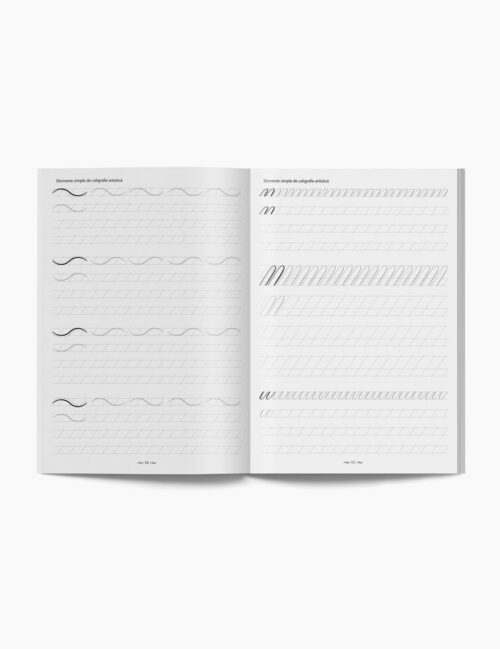 Caiet Caligrafic A4, 36 Pagini, Initiere in Caligrafia Artistica
