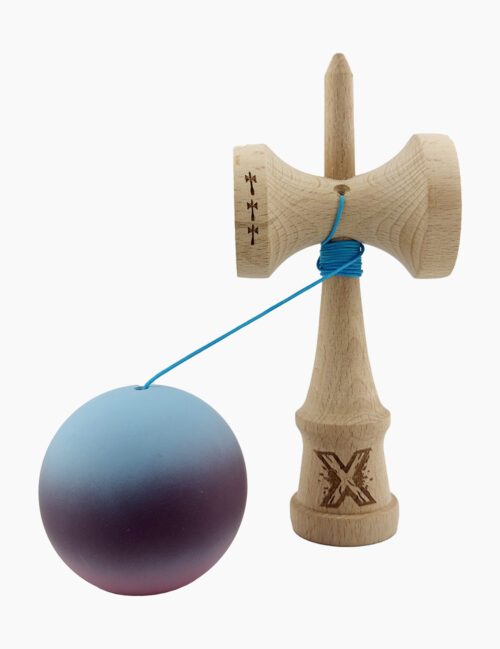 Kendama X, Rubber Grip, Big Cups, 18 cm, Albastru/Mov/ Roz