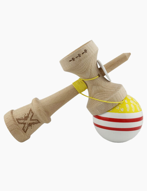 Kendama X Originala, Super Sticky, Chicanos, Big Cups, 18 cm, Alb/Galebn
