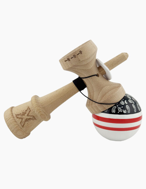 Kendama X Originala, Super Sticky, Chicanos, Big Cups, 18 cm, Negru/Alb