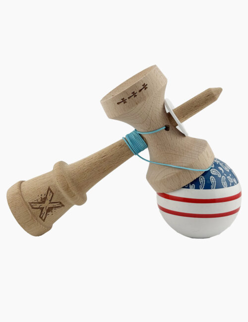 Kendama X Originala, Super Sticky, Chicanos, Big Cups, 18 cm, Albastru/Alb