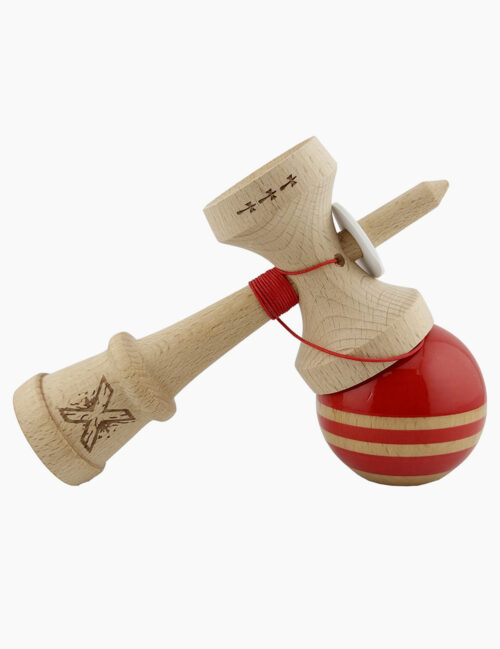 Kendama X Originala, Super Sticky, RAINBOW, Big Cups, 18 cm, Rosu/Maro