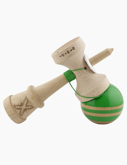Kendama X Originala, Super Sticky, RAINBOW, Big Cups, 18 cm, Verde/Maro