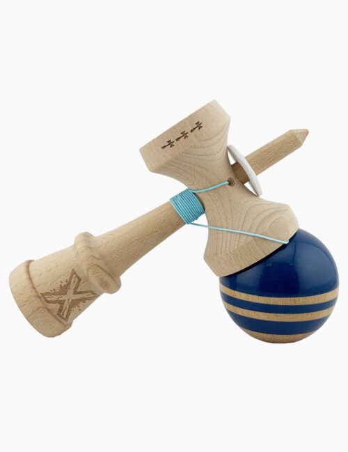 Kendama X Originala, Super Sticky, RAINBOW, Big Cups, 18 cm, Albastru/Maro