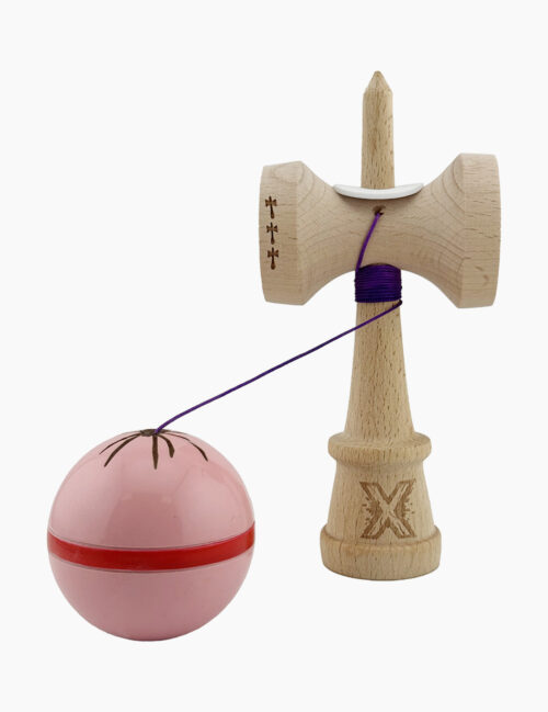 Kendama X Originala, Super Sticky, SILKEN, Big Cups, 18 cm, Roz