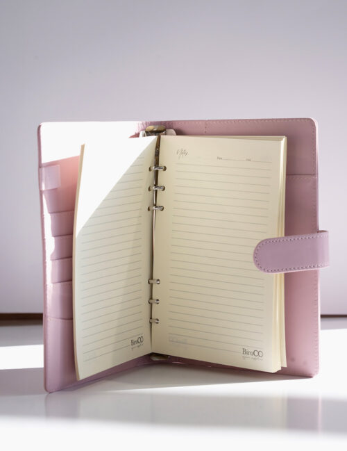 Agenda Nedatata, BiroCo, 96 File, Inchidere Cu Magnet, 18 x 23.5 cm, Roz