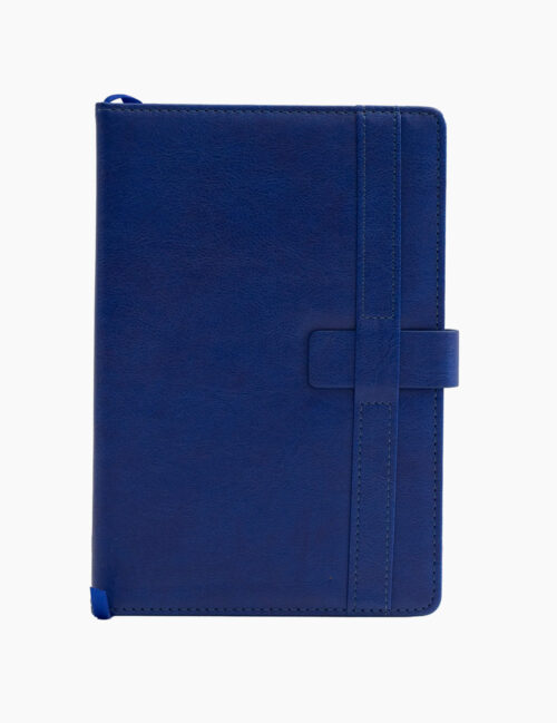 Agenda Nedatata, Biroco, A5 96 File, Hartie Ivory, cu Clapeta, Albastru