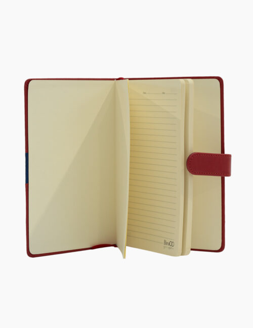 Agenda Nedatata, Biroco, A5 96 File, Hartie Ivory, cu Magnet, Rosu