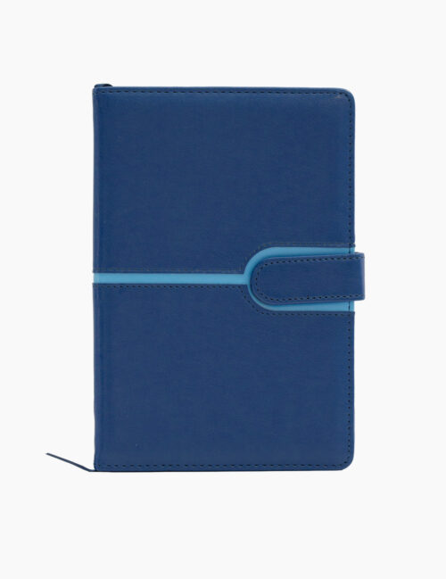 Agenda Nedatata, Biroco, A5 96 File, Hartie Ivory, cu Magnet, Albastru