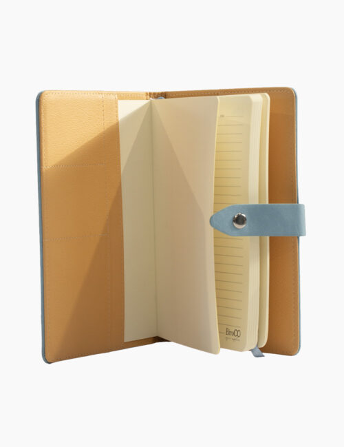 Agenda Nedatata cu Buzunar, Biroco, A5 96 File, Hartie Ivory, Cu Capsa, Albastru