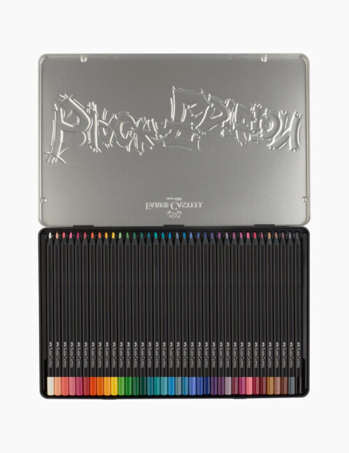 Set Creioane Colorate, Faber-Castell Black Edition, 36 Culori, Cutie Metal