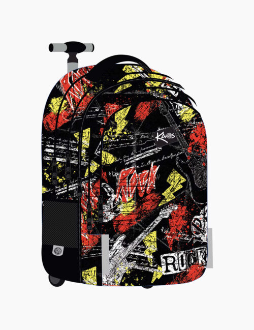 Ghiozdan Troler Kaos, 2 In 1, 4Ever Rock, Ergonomic, 4 compartimente