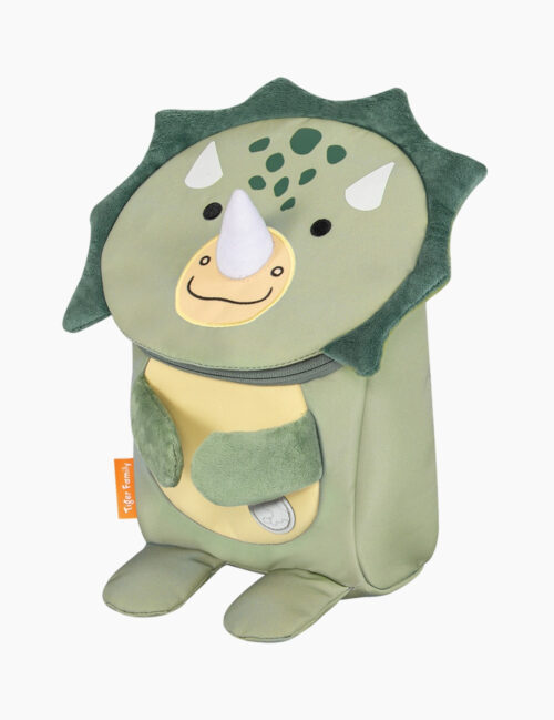 Ghiozdan gradinita ergonomic, Tiger Family Mini Zoomies Green Dino, 4 L